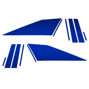 ピラーステッカー レクサス RZ450e バージョンL XEBM15 2023年03月〜 マットクローム調 選べる20カラー 入数:1セット(12枚) AP-PF2MTCR0155 Pillar sticker