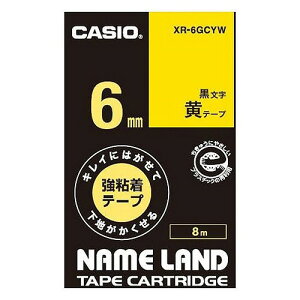 CASIO(�J�V�I) �l�[�������h�e�[�v �L���C�ɂ͂����ĉ��n���������鋭�S���e�[�v XR-6GCYW(36085) nameland tape