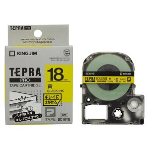 LOW(Kingjim) evPRO e[vJ[gbW / LCɂ͂郉x SC18YE(15451) Tepra Tape Cartridge