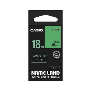 CASIO(�J�V�I) �l�[�������h�e�[�v ��/������ 18mm XR-18GN(12819) nameland tape