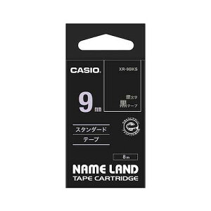CASIO(�J�V�I) �l�[�������h�e�[�v ��/�╶�� 9mm XR-9BKS(12850) nameland tape