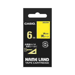 CASIO(�J�V�I) �l�[�������h�e�[�v ��/������ 6mm XR-6YW(12855) nameland tape