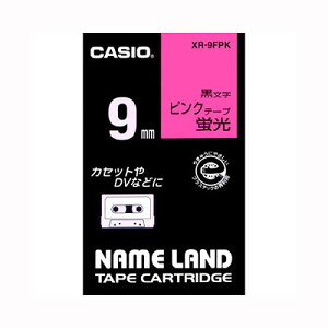 CASIO(JVI) l[he[v u/ 9mm XR-9FPK(12869) nameland tape