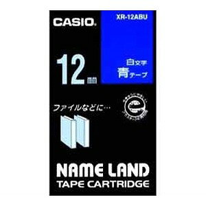 CASIO(JVI) l[he[v / 12mm XR-12ABU(28579) nameland tape