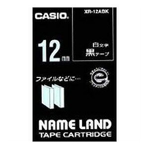 CASIO(JVI) l[he[v / 12mm XR-12ABK(28580) nameland tape