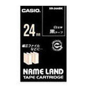 CASIO(JVI) l[he[v / 24mm XR-24ABK(28590) nameland tape
