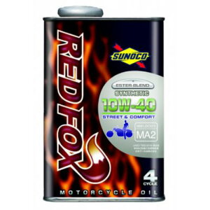 XmR(SUNOCO) REDFOX STREETCOMFORT I[goCpGWIC 10W-40 1L MA2 SYNTHETIC Motorcycle Engine Oil