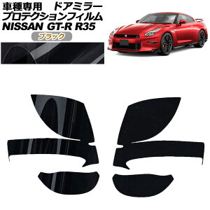 �v���e�N�V�����t�B���� �h�A�~���[ ���Y GT-R R35�^ ��� 2018�N01���`2023�N05�� �u���b�N �����F1�Z�b�g(���E) AP-PF0291-BK01 Protection film door mirror