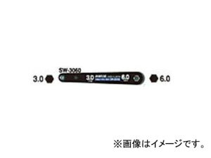 �T���t���b�O/SUNFLAG ���^W�����` No.SW-3060 (�Z�p)3.0mm,6.0mm JAN�F4906842301427 Thin wrench