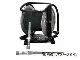 フジマック/FUJIMAC 高圧用C型ドラム (スーパースムージーホース付) ロック一発カプラ スチール 回転台 ブラック 30m GHD-630TC JAN：4984546604402 High pressure drum with super smoothie hose