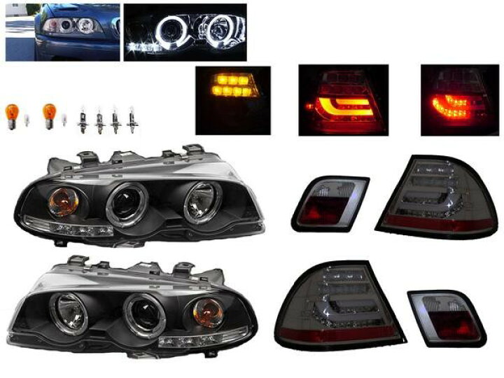 楽天市場】送料無料 ヘッドライト & テールランプ BMW E46 クーペ前 
