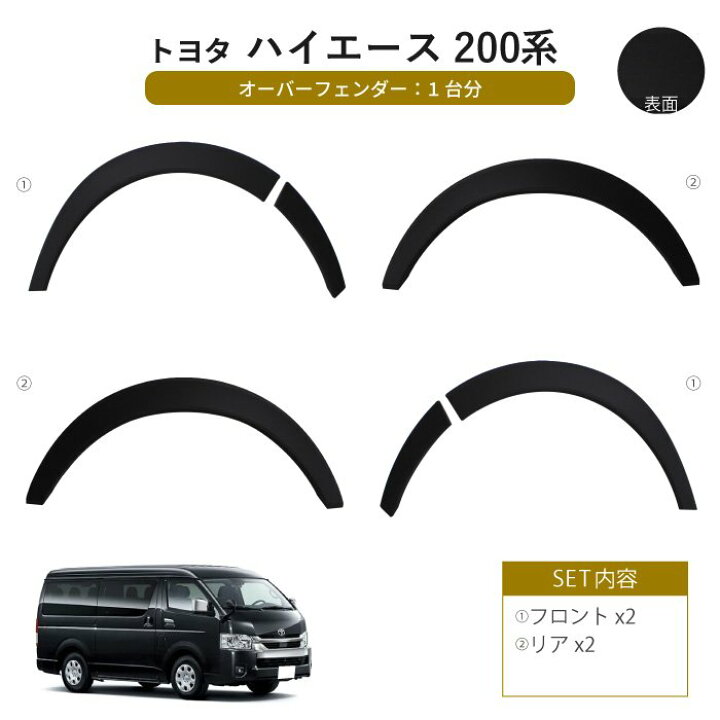 楽天市場】トヨタ ハイエース / レジアスエース 200 系 オーバー 