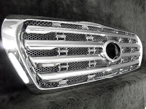 送料無料 トヨタ ランドクルーザー 200 系 前期用 フロント オール クローム メッキ グリル メッシュ付 URJ202W UZJ200W ランクル200 07y-