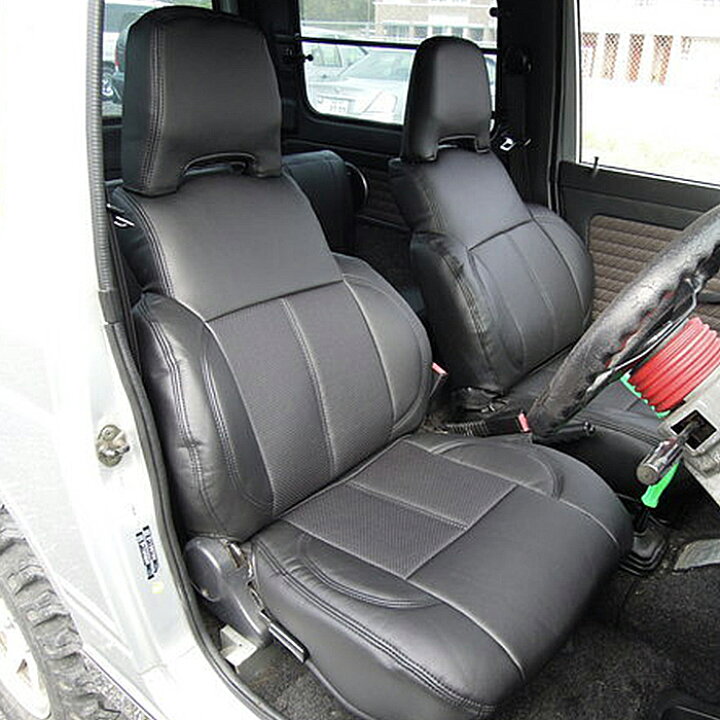 楽天市場】ジムニー JA11系 パンチングレザー シートカバー 前後セット 