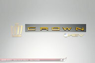 グラージオクラウンスポーツ AZSH37/AZSH36 ソリッドカラーエンブレム CROWNロゴのみ ゴールドクローム