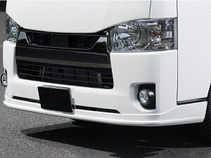 当社塗装品 エセックスハイエース 200系 4-7型 標準ボディ フロントリップスポイラー Ver.5 ABS 塗装済 ホワイトパール (070)【個人宅発送不可】
