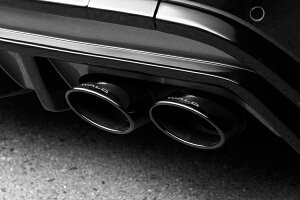 ���@���hBENZ W205 C Executive Line �}�t���[�J�b�^�[ (OVAL117W x 2) �u���b�N-PVD