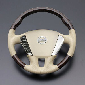 フェガーリティアナ J32 (2008/6-2014/1) ハイグレード ステアリング ガングリップ アフリカンウッド×ベージュレザー