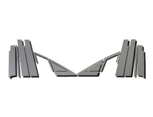 ハセプロマジカルカーボンシート マツダ プレマシーCREW・CR3W フルセット バイザーカットタイプ ガンメタ