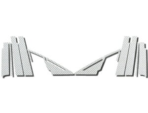 ハセプロマジカルカーボンシート マツダ プレマシーCREW・CR3W フルセット バイザーカットタイプ シルバー