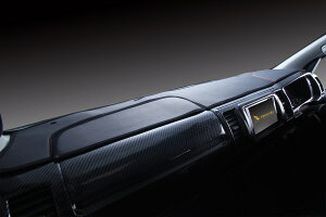 フェガーリハイエース 200系 1-6型 ワイドボディ プレミアムダッシュマット ブラックレザー×レッドステッチ