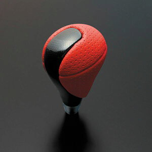 フェガーリハリアー 60系 ハイグレード レクサスルック シフトノブ 幾何学模様 (クラウン210 前期 純正近似色)×ロッソコルサレッド