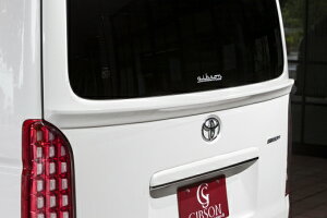 ギブソンハイエース 200系 1-4型 標準ボディ GIBSONリアゲートスポイラー 塗装済 (1E7) シルバーマイカメタリック