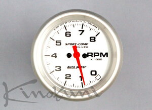 キノクニキノクニ Kinokuni タコ 8.000rpm ホワイトパネル (3707 オートメーター タコ)