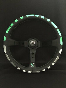 ティーアンドイーVERTEX ステアリング「VERTEX 1996 GREEN」90mmDEEP/35φ