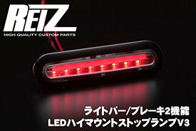 【ライツ】「Ver3」「インナーシルバー」「ライトバーレッド」エブリイワゴン(DA17W)/エブリイバン(DA17V) LEDハイマウントストップランプ クリアレンズ/銀枠