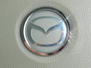 ハルトデザインマツダ AZワゴン mut-MAZDA・AZ-WAGON専用ステアリングセンターリング/クローム/DBA-MJ23S/インテリア MAZ-AZW-SC-CR