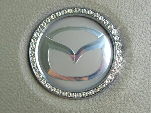 ハルトデザインマツダ キャロル mut-MAZDA・CAROLキャロル専用ステアリングセンターリング/クリスタル/DBA-HB36S/インテリア MAZ-CAR-SC-SV
