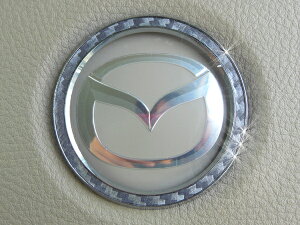 ハルトデザインマツダ キャロル mut-MAZDA・CAROLキャロル専用ステアリングセンターリング/シルバーカーボン/DBA-HB36S/インテリア MAZ-CAR-SC-SC