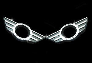 �n���g�f�U�C��BMW MINI R60�N���X�I�[�o�[ I LOVE MINI�h�A���b�N�E�C���O �u���b�N���[�x�� 2�s�[�X