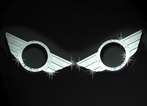 �n���g�f�U�C��BMW MINI R60�N���X�I�[�o�[ I LOVE MINI�h�A���b�N�E�C���O �N���[�� 2�s�[�X