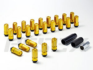エセックスCRS シーアールエス (M12×P1.25) 2ピースシェルナット ミドル/クローズ アダプターポーチ付 4穴用(16本入り) ゴールド