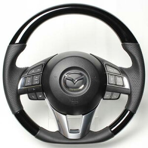 レアルCX-5 KE 2012/2〜2017/2 ステアリング ピアノブラック ブラックユーロステッチ