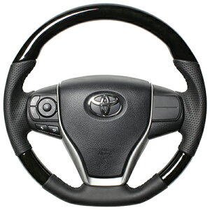 レアルエスクァイア 80系 2014/10〜 ステアリング ブラックウッド ブラックステッチ