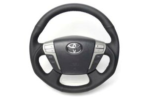 レアルクラウンアスリート 200系 2008/2〜2012/12 ステアリング オールレザー ブラックステッチ