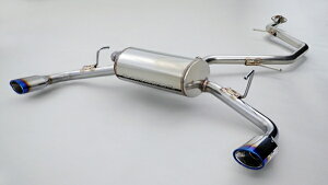 ガナドールカローラスポーツ 210系 2WD PASION EVO (P.B.S搭載) マフラー テール:左右2本出し オーバル チタニウム製ブルー発色