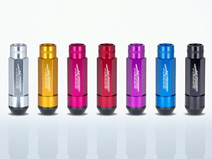 エセックスCRS シーアールエス (M12×P1.5) 2ピースシェルナット ロング/ローレット アダプターポーチ付 4穴用(16本入り) パープル