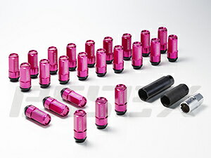 エセックスCRS シーアールエス (M12×P1.5) 2ピースシェルナット ミドル/クローズ アダプターポーチ付 6穴用(24本入り) ピンク