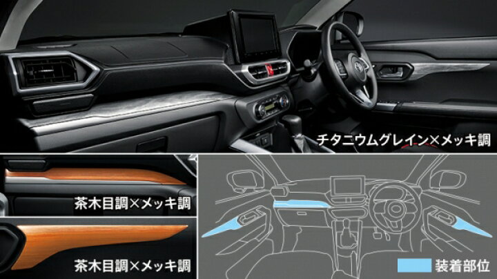 楽天市場】モデリスタライズ A200A/210A インテリアパネルセット 茶 