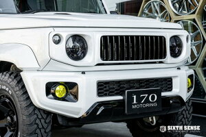 シックスセンスジムニー 64 エクスプロージョン フロントグリル 塗分塗装済 スペリアホワイト (26U)×ダクト マットブラック