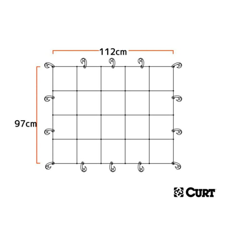 楽天市場】カーゴネット CURT製 ルーフラック ルーフバスケット用 