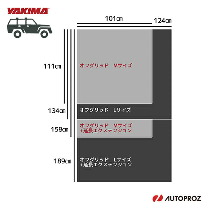 楽天市場】YAKIMA 正規品 オフグリッド ルーフバスケット Lサイズ  