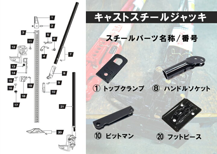 楽天市場】Hi-Lift 正規品 ハイリフト キャスト スチールジャッキ 全長 