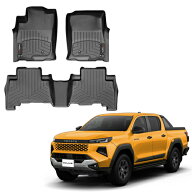 フロアマット 1列目 2列目 セット トヨタ ハイラックス GUN226型 2026年以降現行 ブラック WeatherTech …