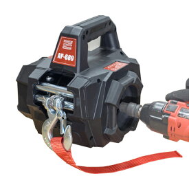 ZEREON ゼリオン ドリルウインチ けん引能力 680kg 合成ロープ 長さ 12m 直径5mm ポータブル牽引 手持ち 日本語取扱説明書付