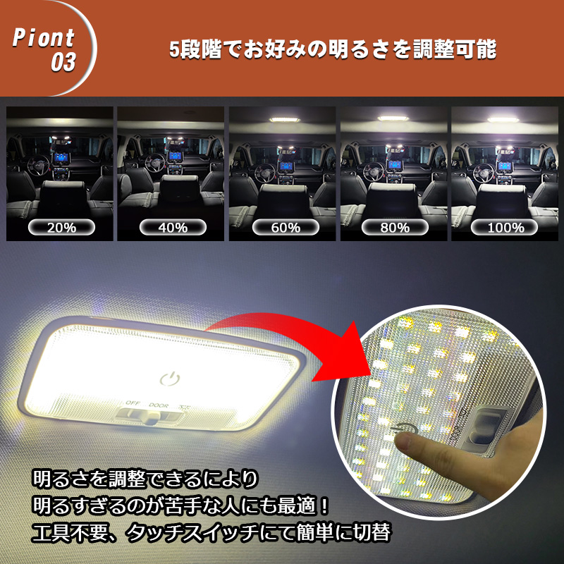 楽天市場】【3色5段階切替】トヨタ ライズ LEDルームランプセット 